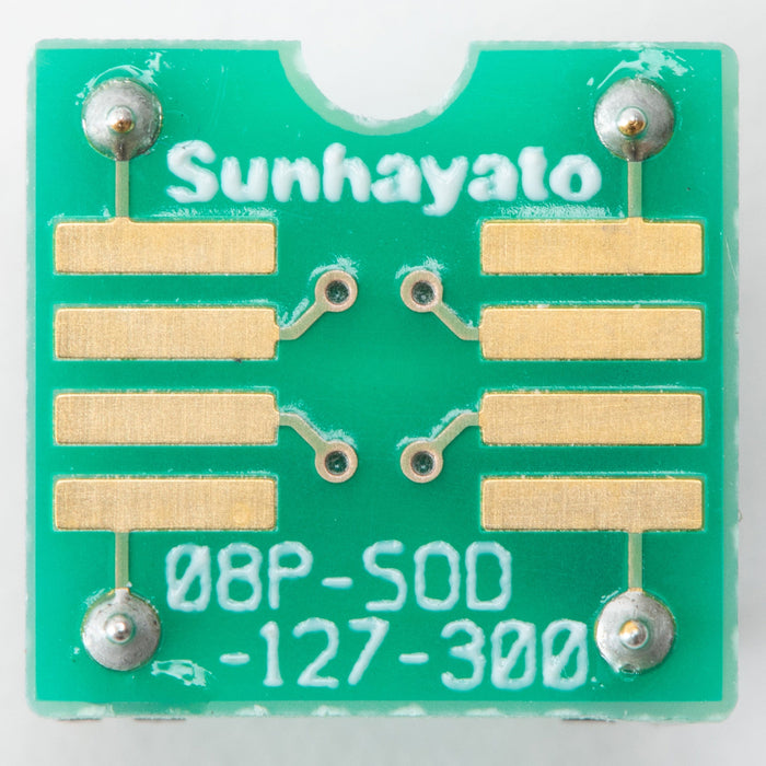 写真：変換アダプター（1.27mmピッチ／8ピン）（08P-SOD-127-300）：正面