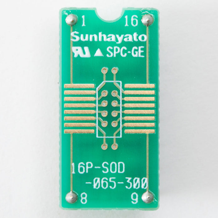 写真：変換アダプター（0.65mmピッチ／16ピン）（16P-SOD-065-300）：正面