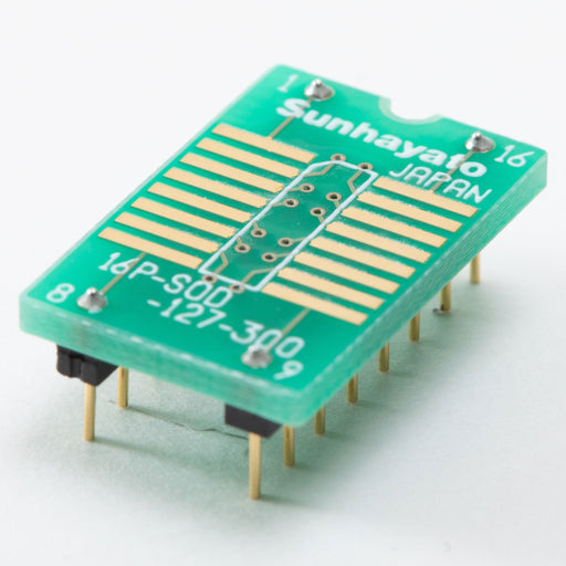 写真：変換アダプター（1.27mmピッチ／16ピン）（16P-SOD-127-300）：本体外観