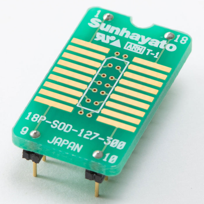 写真：変換アダプター（1.27mmピッチ／18ピン）（18P-SOD-127-300）：本体外観
