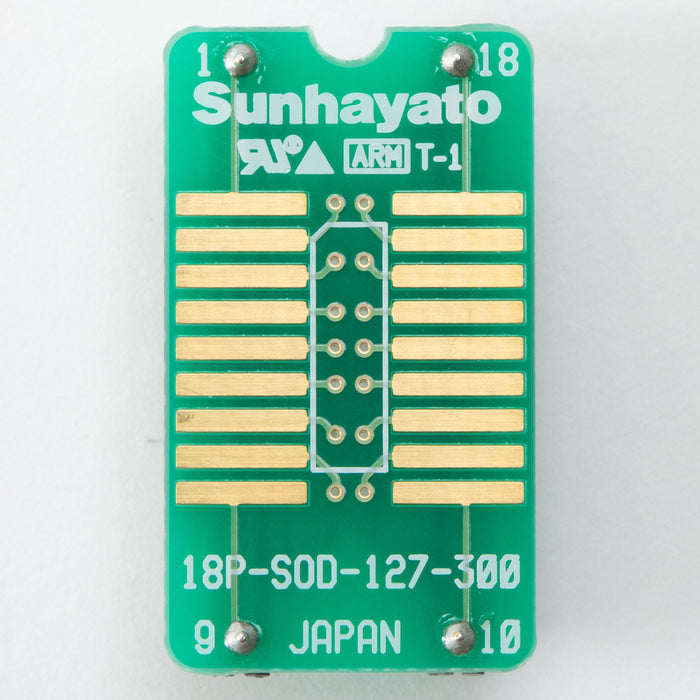 写真：変換アダプター（1.27mmピッチ／18ピン）（18P-SOD-127-300）：正面