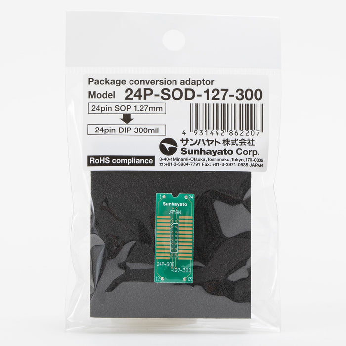 写真：変換アダプター（1.27mmピッチ／24ピン）（24P-SOD-127-300）：商品外観