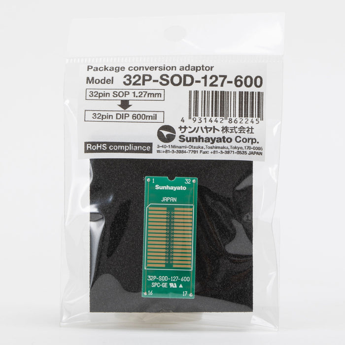 写真：変換アダプター（1.27mmピッチ／32ピン）（32P-SOD-127-600）：商品外観