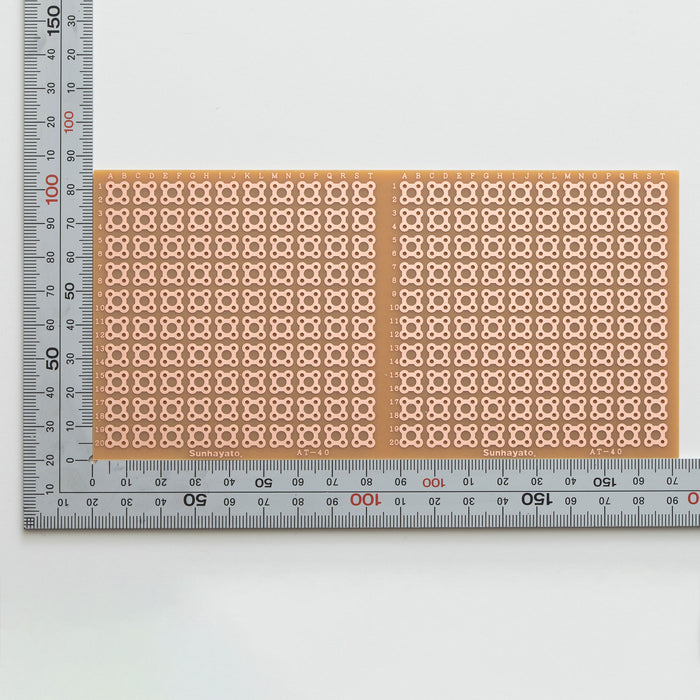 写真：※在庫限り※4mmピッチ基板（86×172×1.6t）（AT-40W(46)）：はんだ面