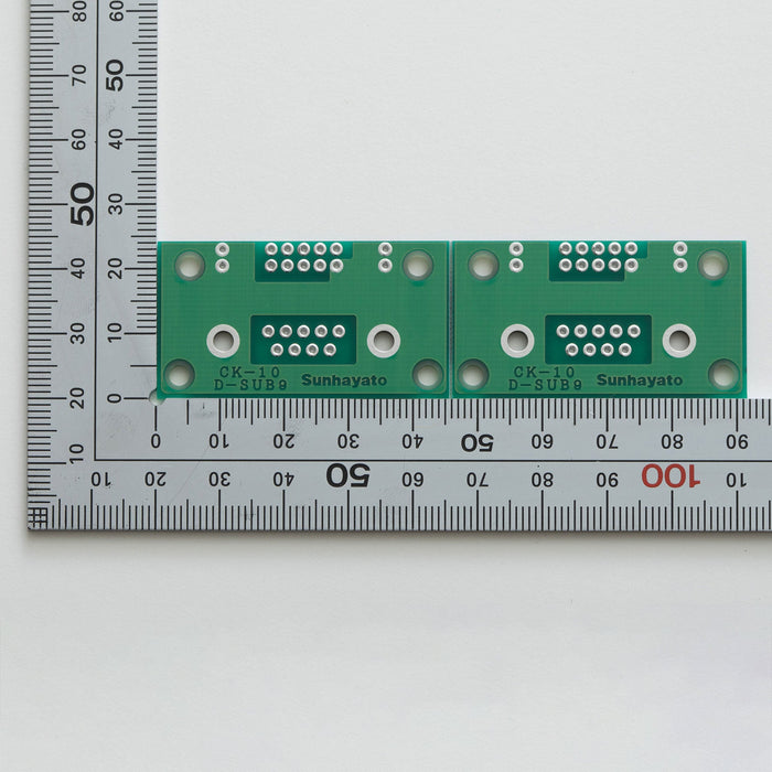 写真：D-subコネクタ変換用基板（9ピン用）（CK-10）：部品面