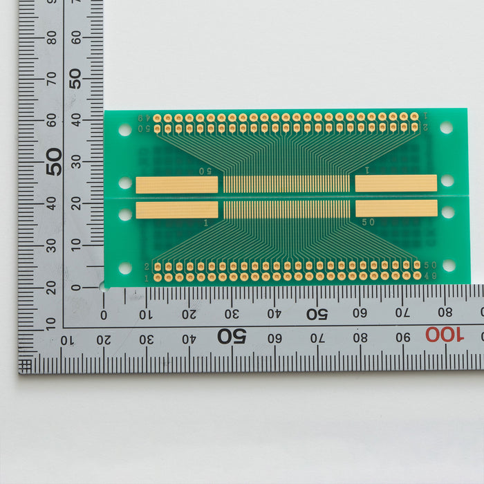 写真：※在庫限り※SMTコネクタ変換用基板（0.6mmピッチ／50ピン）（CK-5）：部品面