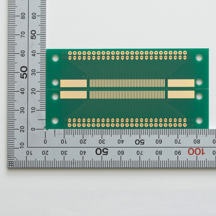 写真：※在庫限り※SMTコネクタ変換用基板（0.8mmピッチ／50ピン）（CK-6）：部品面