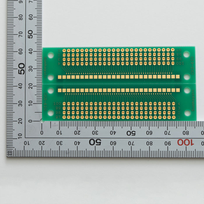 写真：※在庫限り※SMTコネクタ変換用基板（0.6mmピッチ／100ピン）（CKS-620）：はんだ面