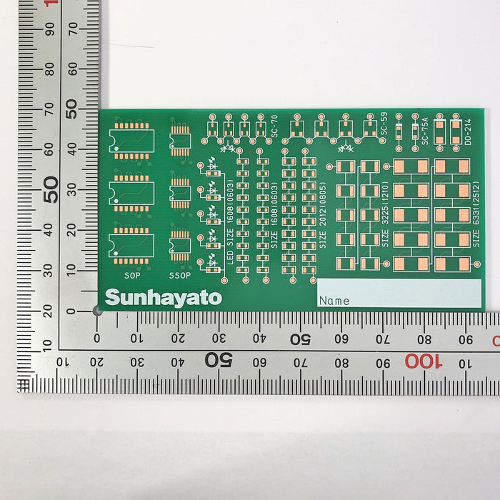 写真：ハンダ付け技能練習セット（SMD 初級）（CT-ST20）：はんだ面