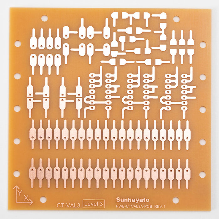 写真：ハンダ付け検定練習基板（CT-VAL3）：はんだ面