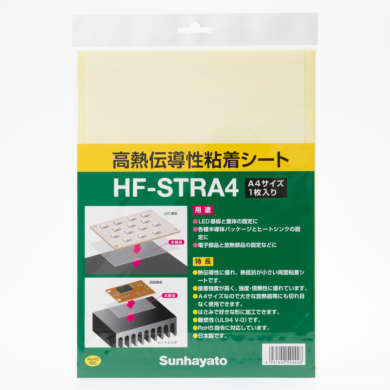 写真：※在庫限り※高熱伝導性粘着シート（HF-STRA4）：商品外観