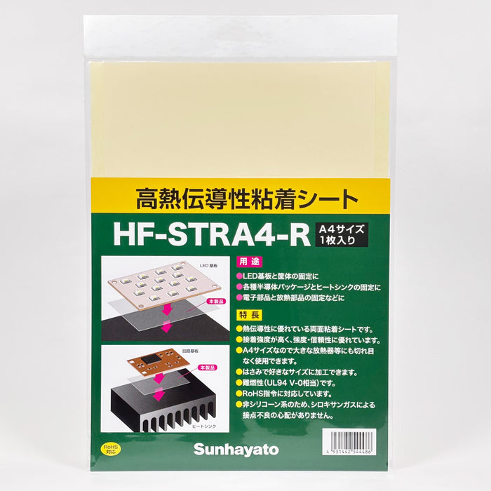 写真：高熱伝導性粘着シート（HF-STRA4-R）：本体外観