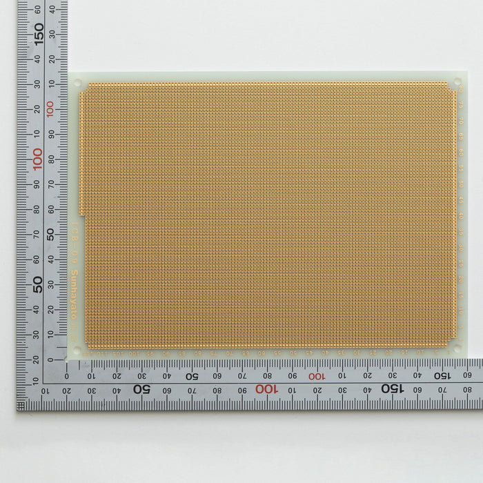 写真：1.27mmピッチ基板（ガラスエポキシ両面／115×160×1.6t）（ICB-09）：はんだ面