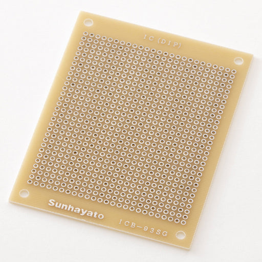 写真：小型ユニバーサル基板（ガラスコンポジット片面／72×95×1.2t）（ICB-93SG）：本体外観