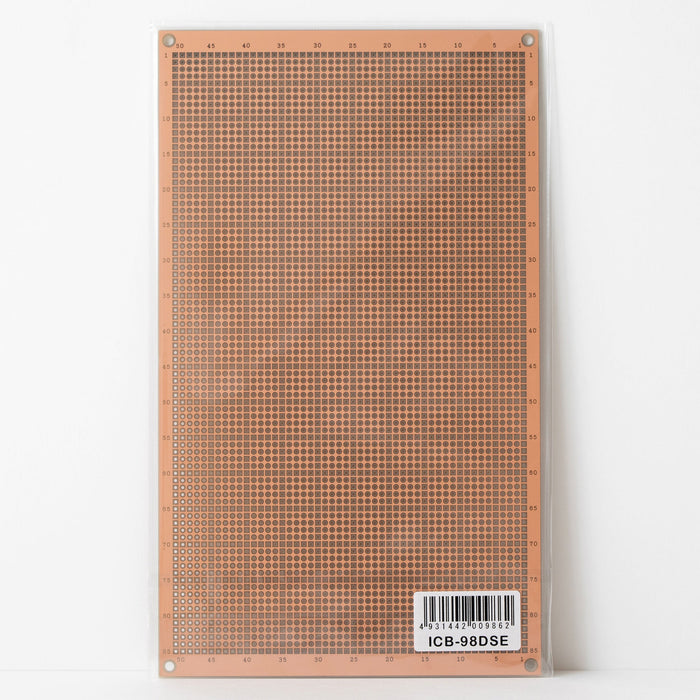 写真：ユニバーサル基板（ガラスコンポジット両面／137×232×1.6t）（ICB-98DSE）：商品外観