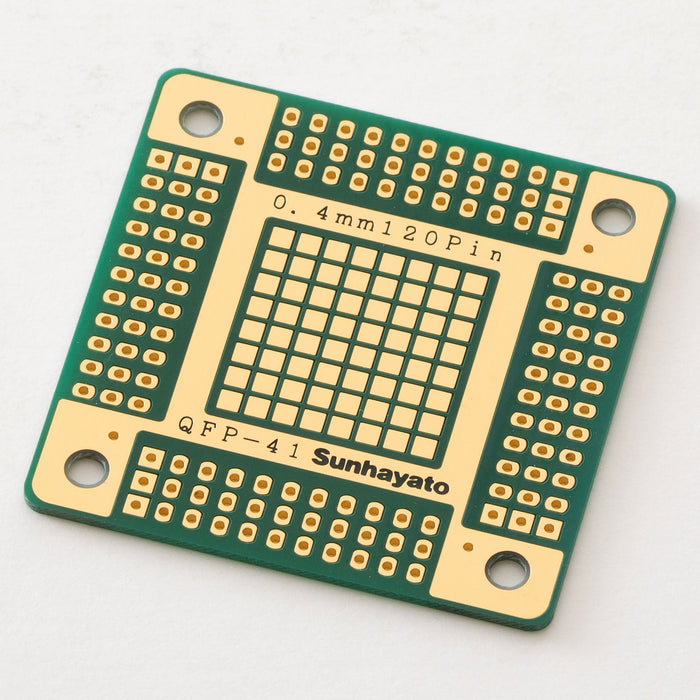 写真：※在庫限り※QFP IC変換基板（0.4mmピッチ／48～120ピン）（QFP-41）：本体外観はんだ面