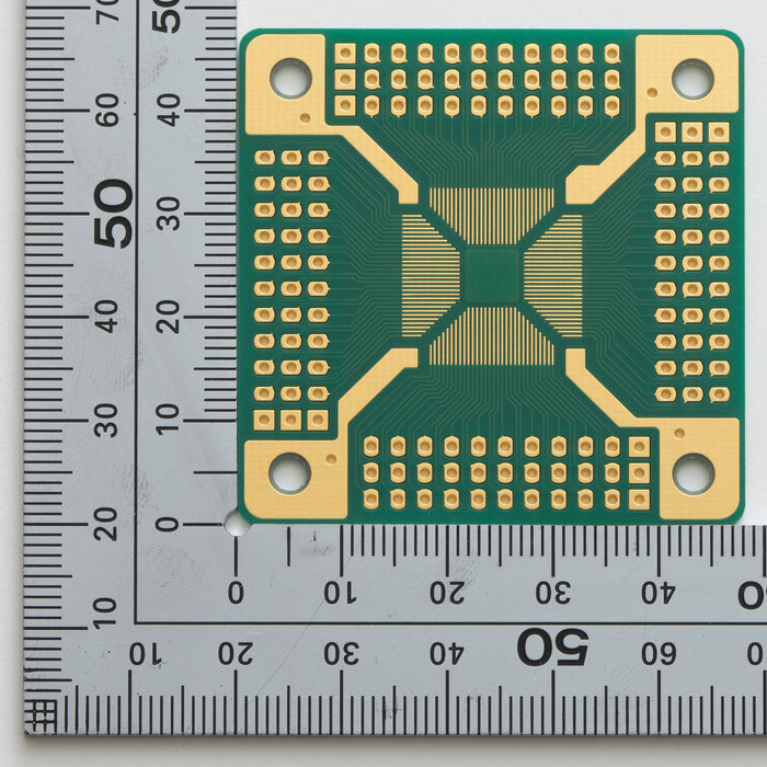 写真：※在庫限り※QFP IC変換基板（0.4mmピッチ／48～120ピン）（QFP-41）：部品面