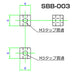 写真：基板垂直取付用ブロック（6mm角）（SBB-003）：寸法図