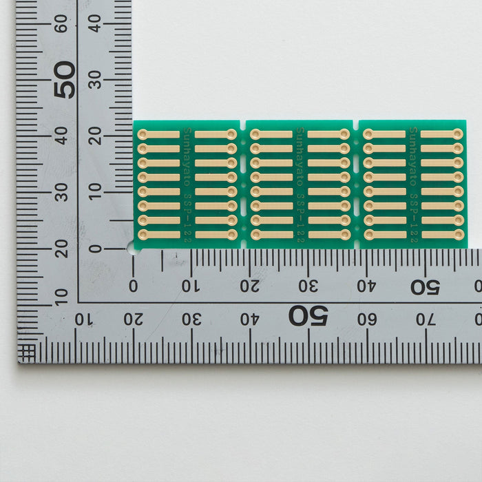 写真：SOP IC変換基板（1.27mmピッチ／Max.16ピン）（SSP-122）：はんだ面