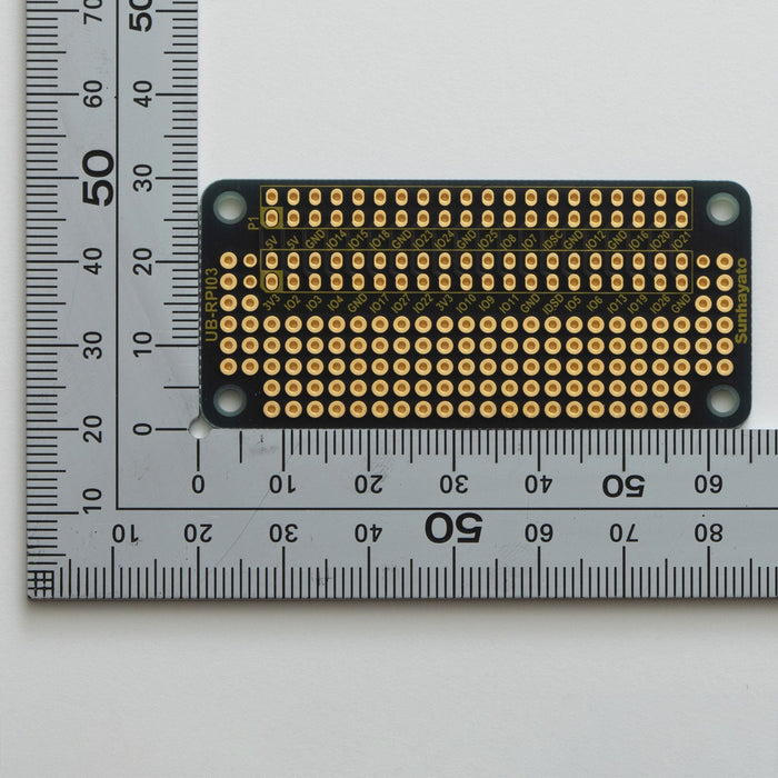 写真：Raspberry Pi用ユニバーサル基板（UB-RPI03）：はんだ面