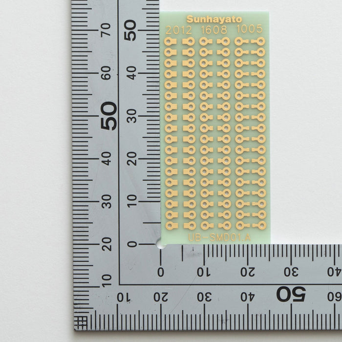 写真：SMD DIP変換基板（UB-SMD01）：はんだ面