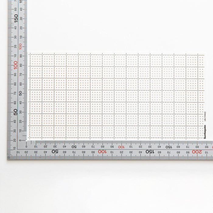 写真：薄型ユニバーサル基板（ガラスエポキシ片面／95×190×0.4t）（UB-THN03）：部品面