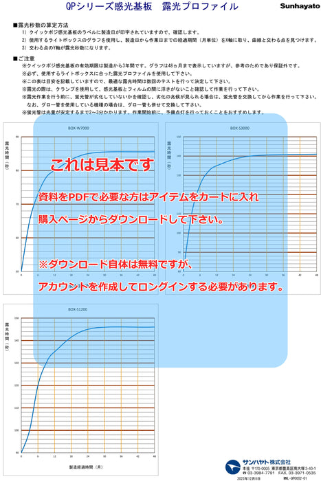 画像：TDS（技術資料）：クイックポジ感光基板（ガラスエポキシ片面／75×100×1.6t）（QP-G30K）：