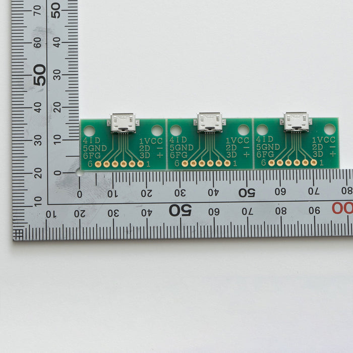 写真：USB用変換基板（Micro-USB　ABタイプ）（CK-37）：コネクタ実装面