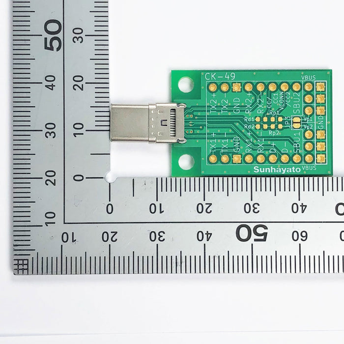 写真：USB Type-C コネクタ変換基板（CK-49）：寸法