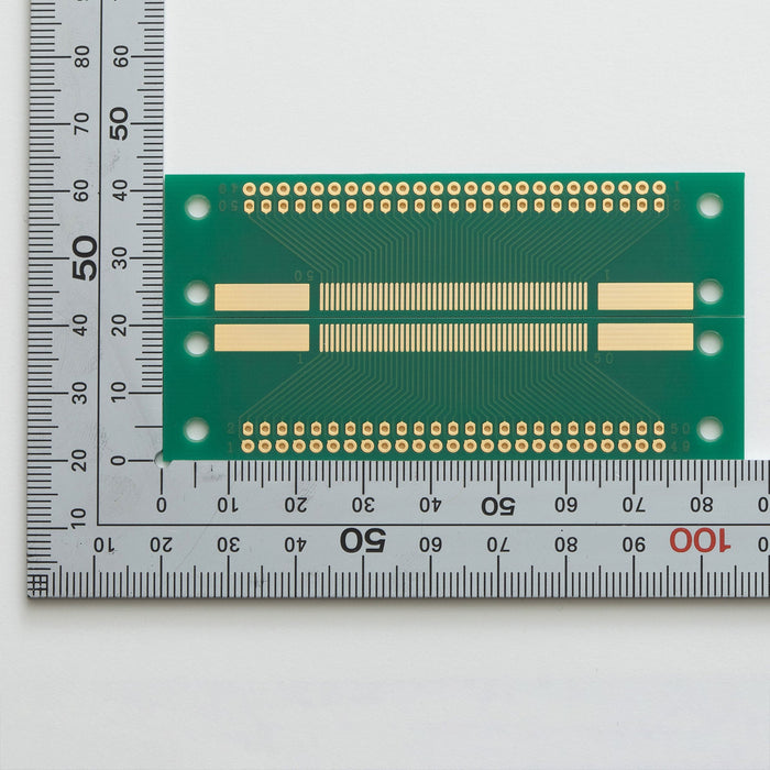 写真：SMTコネクタ変換用基板（0.8mmピッチ／50ピン）（CK-6）：部品面