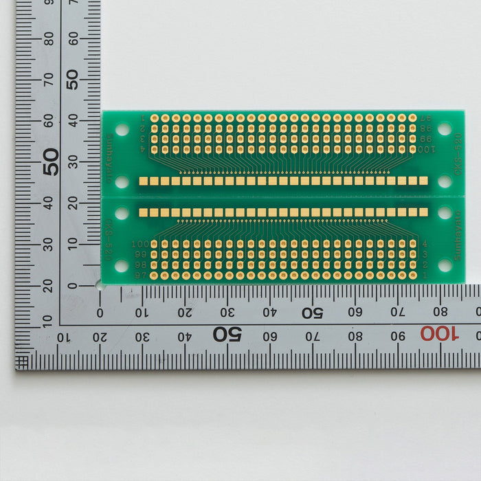 写真：SMTコネクタ変換用基板（0.5mmピッチ／100ピン）（CKS-520）：はんだ面