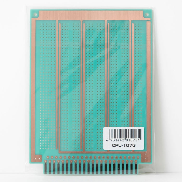 写真：※販売終了※端子付きユニバーサル基板（グリーンエポキシ両面／115×155×1.6t）（CPU-107G）：商品外観