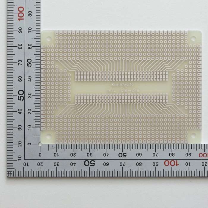 写真：S-DIP IC変換基板（ガラスエポキシ片面／70×98×1.2t）（ICB-01B）：はんだ面