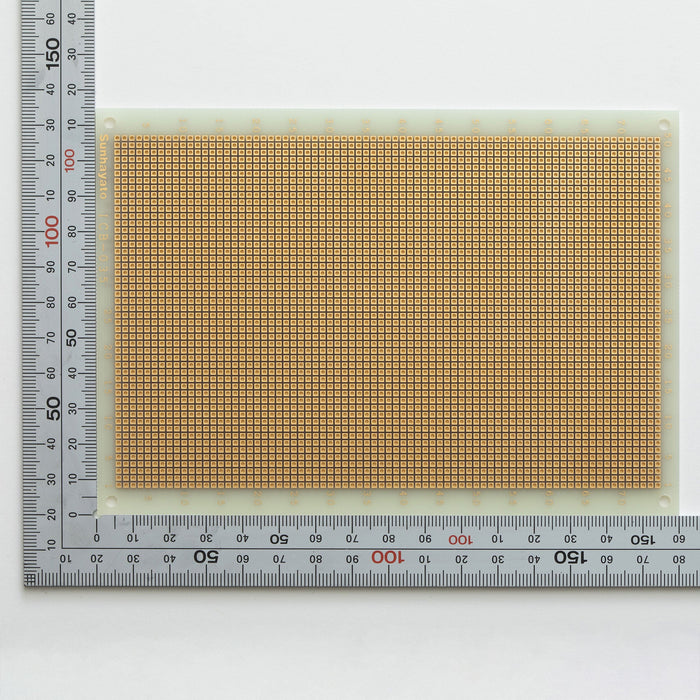 写真：2mmピッチ基板（ガラスエポキシ両面／115×160×1.6t）（ICB-035）：はんだ面
