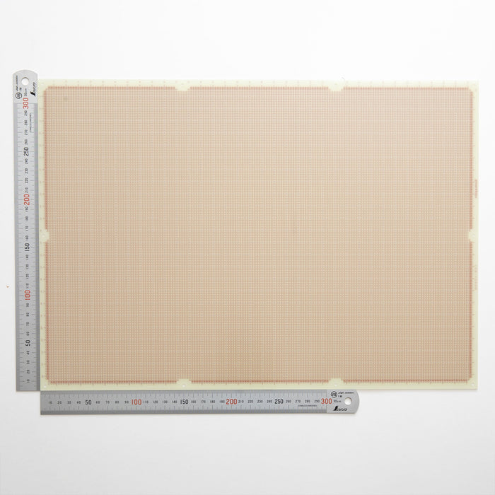 写真：ユニバーサル基板（ガラスエポキシ片面／325×460×1.6t）（ICB-1000G）：部品面
