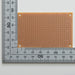 写真：小型ユニバーサル基板（紙フェノール片面／47×72×1.6t）（ICB-288）：はんだ面