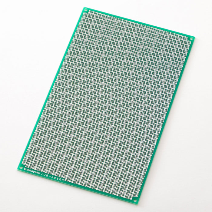 写真：フルレジストユニバーサル基板（緑色）（ICB-398GR）：本体外観