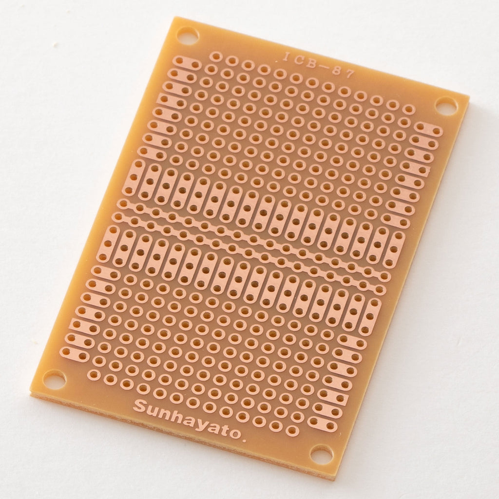 小型ユニバーサル基板（紙フェノール片面／47×72×1.6t）（ICB-87