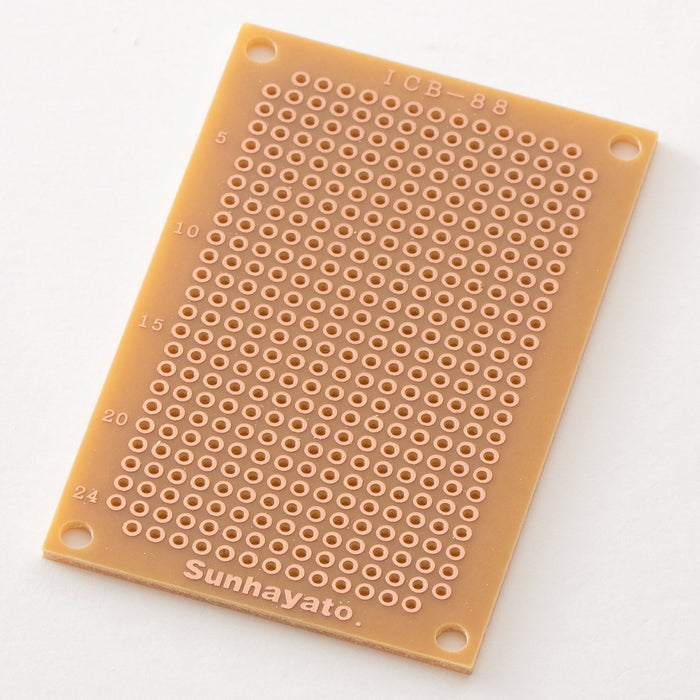 小型ユニバーサル基板（紙フェノール片面／47×72×1.6t）（ICB-88）