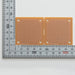 写真：小型ユニバーサル基板（紙フェノール片面／45×91×1.6t）（ICB-90）：はんだ面
