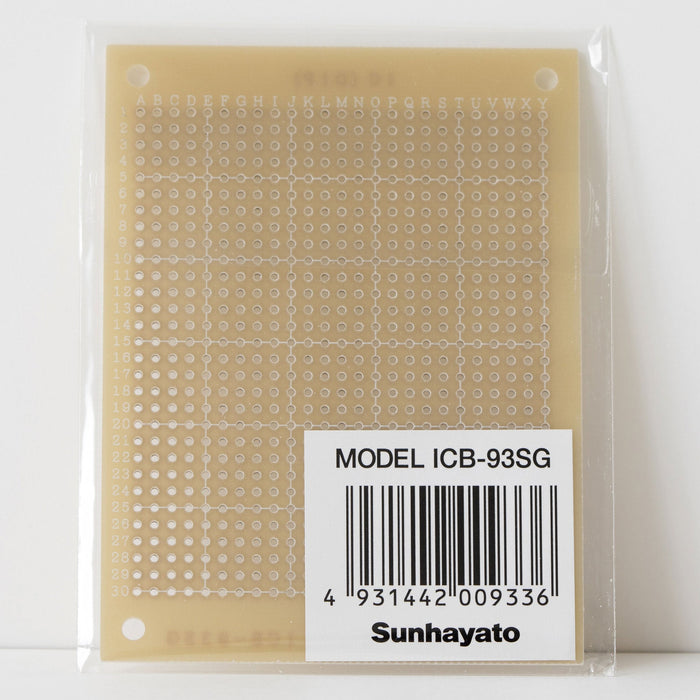 写真：小型ユニバーサル基板（ガラスコンポジット片面／72×95×1.2t）（ICB-93SG）：商品外観