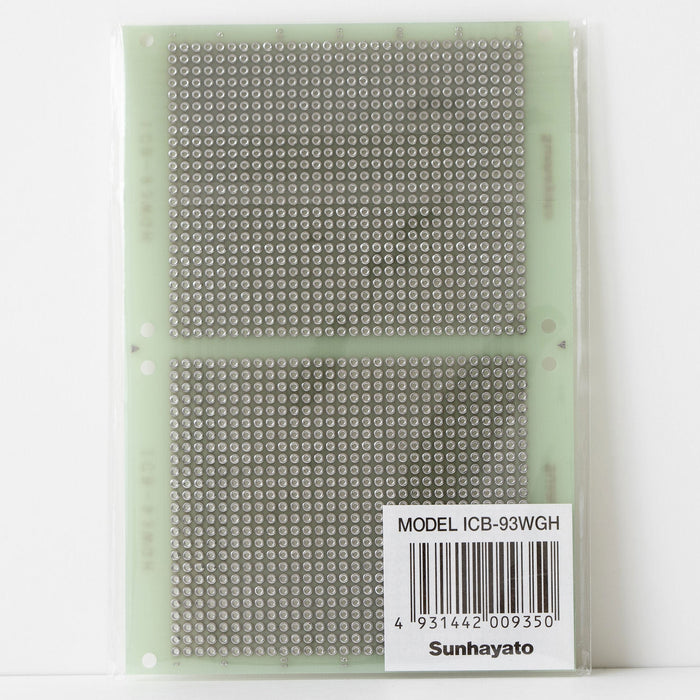 写真：小型ユニバーサル基板（ガラスエポキシ両面／95×138×1.6t）（ICB-93WGH）：商品外観