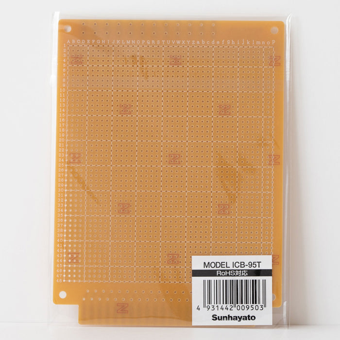 写真：端子付きユニバーサル基板（紙フェノール片面／115×155×1.6t）（ICB-95T）：商品外観