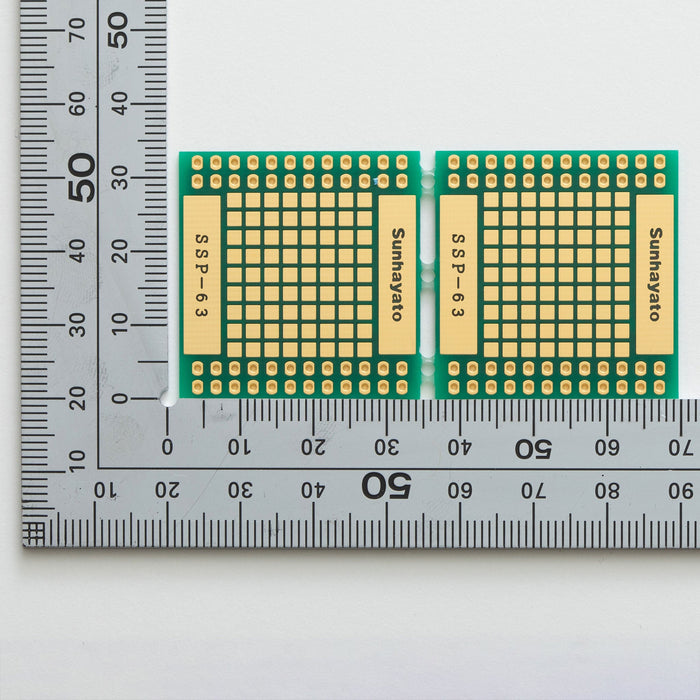写真：SOP IC変換基板（0.635mmピッチ／Max.48ピン）（SSP-63）：はんだ面