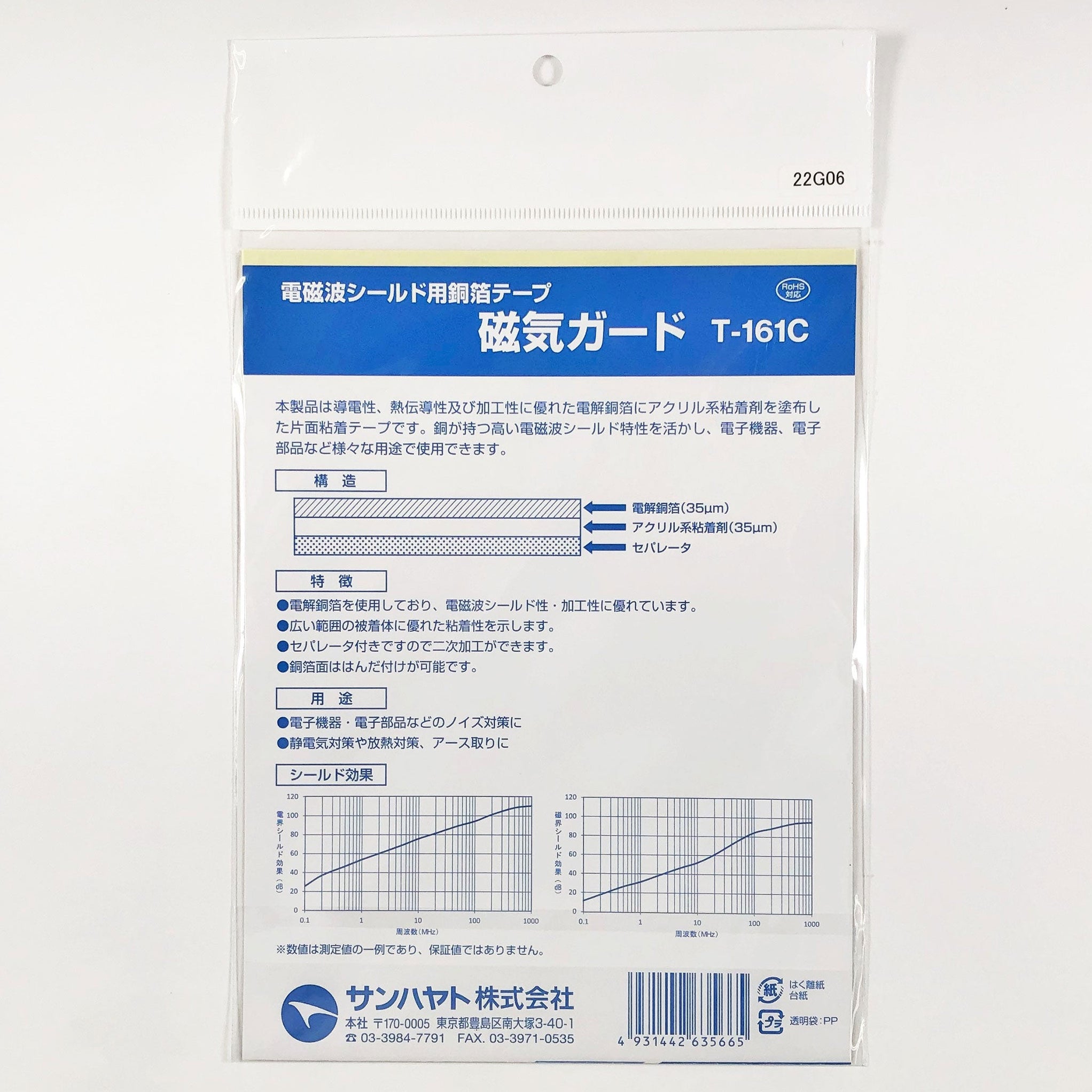 磁気ガード（銅箔／160×210mm）（T-161C） — サンハヤト 公式オンラインショップ