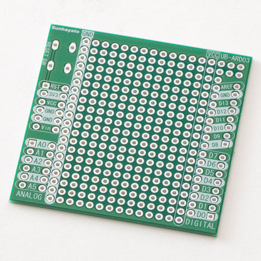 写真：Arduino用ユニバーサル基板（接続用コネクタ付）（UB-ARD03-P）：本体外観